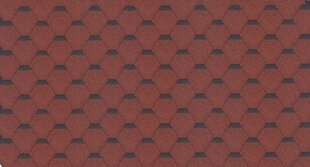 Asfaldisindlite komplekt Hexagonal Rock H334RED, punane hind ja info | Katuse aluskatted | kaup24.ee