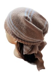 Теплый шарф-косынка-бандана, фиолетовый, серый цена и информация | Женские шапки | kaup24.ee