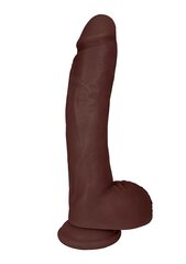 Имитатор пениса с яичками Curve Toys Jock 25,5 см, коричневый цена и информация | Фаллоимитаторы | kaup24.ee