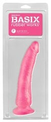 Фаллоимитатор Slim Seven, розовый цена и информация | Basix Rubber Works Эротические товары | kaup24.ee