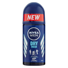 Шариковый дезодорант Nivea men dry fresh 48h Roll On, 50 мл цена и информация | Дезодоранты | kaup24.ee