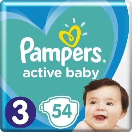 Mähkmed Pampers Dry Baby, suurus 3, 6-10kg, 54 tk цена и информация | Mähkmed | kaup24.ee