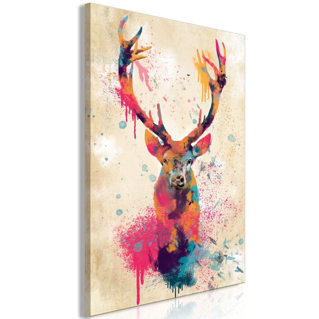 Maal - Watercolor Deer (1 Part) Vertical hind ja info | Seinapildid | kaup24.ee