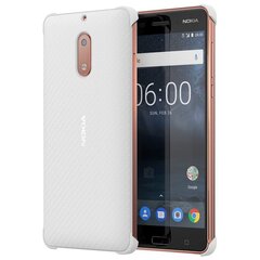 Nokia süsinikkiust ümbris CC-802 Nokia 6 pärlmuttervalge hind ja info | Nokia Mobiiltelefonid, foto-, videokaamerad | kaup24.ee