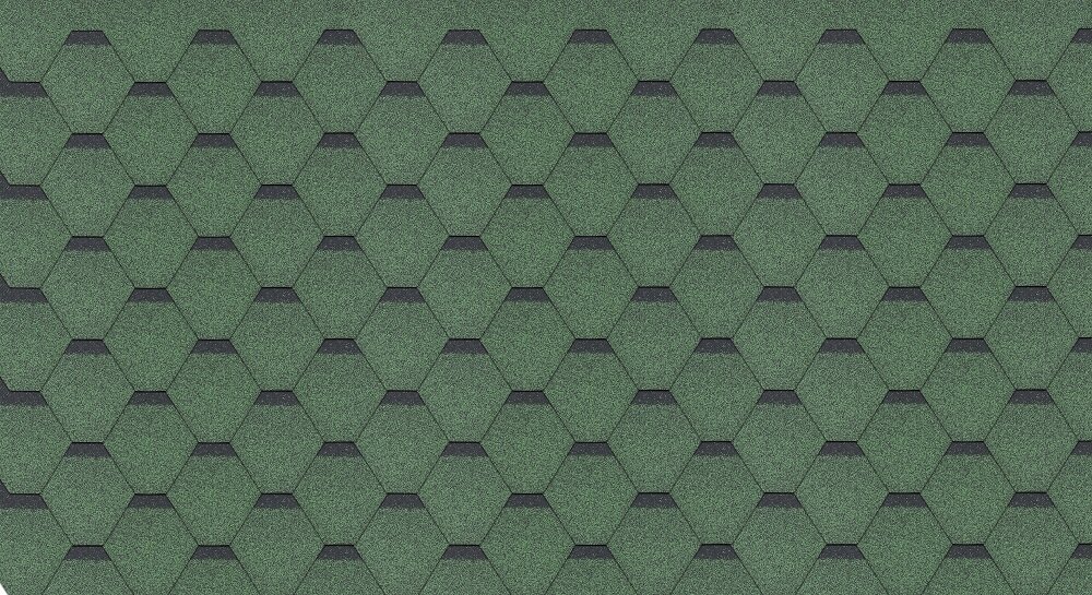 Asfaldisindlite komplekt Hexagonal Rock H205GREEN, roheline hind ja info | Katuse aluskatted | kaup24.ee