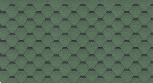 Asfaldisindlite komplekt Hexagonal Rock H330GREEN, roheline цена и информация | Кровельные покрытия | kaup24.ee