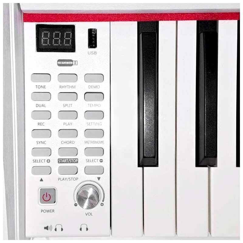Blanth BL-8808 WH digiklaver USB MIDI valge õppimiseks hind ja info | Klahvpillid | kaup24.ee