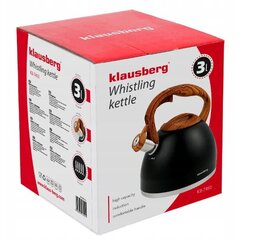 Чайник Klausberg со свистком, 3 л цена и информация | Чайники, кофейники | kaup24.ee