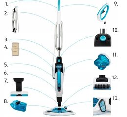 Aurumopp 2100W / 400ml Yoer цена и информация | Пароочистители, оборудование для мытья полов | kaup24.ee