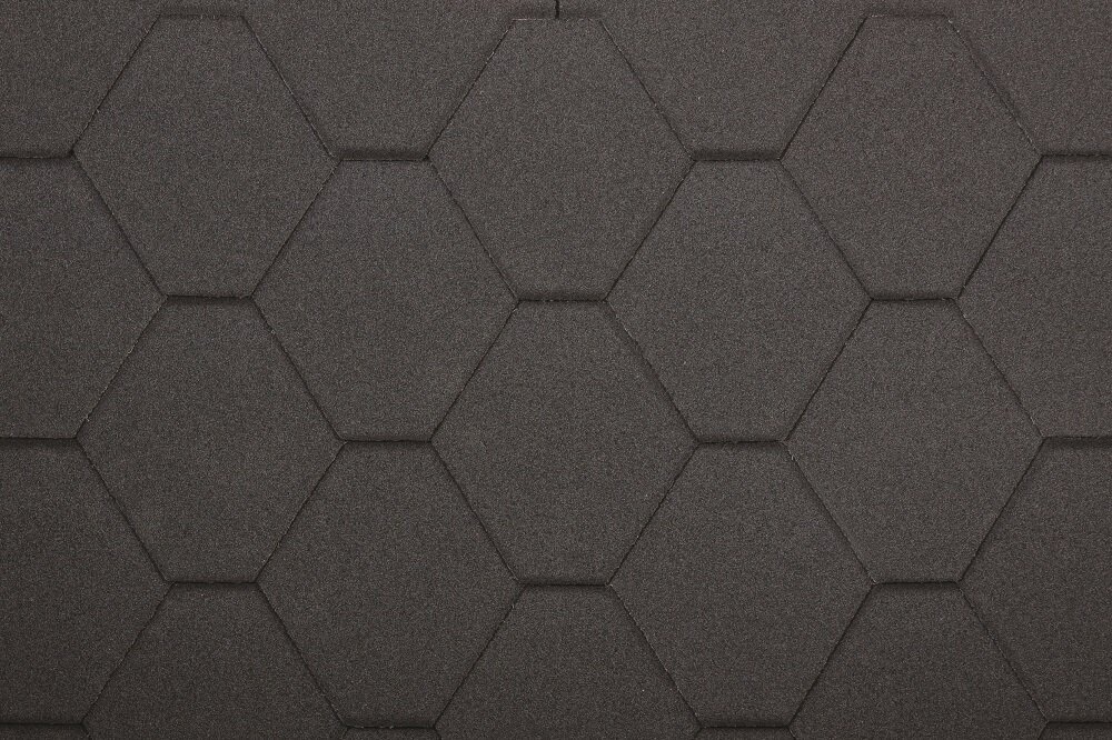 Asfaldisindlite komplekt Hexagonal Rock H102BLACK, värvus must hind ja info | Katuse aluskatted | kaup24.ee