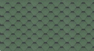 Asfaldisindlite komplekt Hexagonal Rock H367GREEN, roheline hind ja info | Katuse aluskatted | kaup24.ee