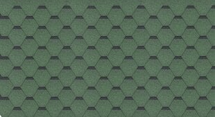 Asfaldisindlite komplekt Hexagonal Rock H386GREEN, roheline hind ja info | Katuse aluskatted | kaup24.ee
