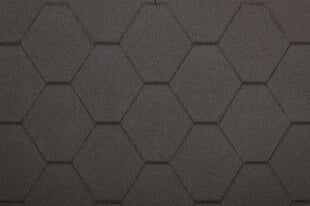 Asfaldisindlite komplekt Hexagonal Rock H343BLACK, must цена и информация | Кровельные покрытия | kaup24.ee