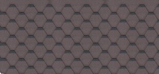 Asfaldisindlite komplekt Hexagonal Rock H343BROWN, pruun цена и информация | Кровельные покрытия | kaup24.ee