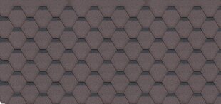Asfaldisindlite komplekt Hexagonal Rock H386BROWN, pruun hind ja info | Katuse aluskatted | kaup24.ee