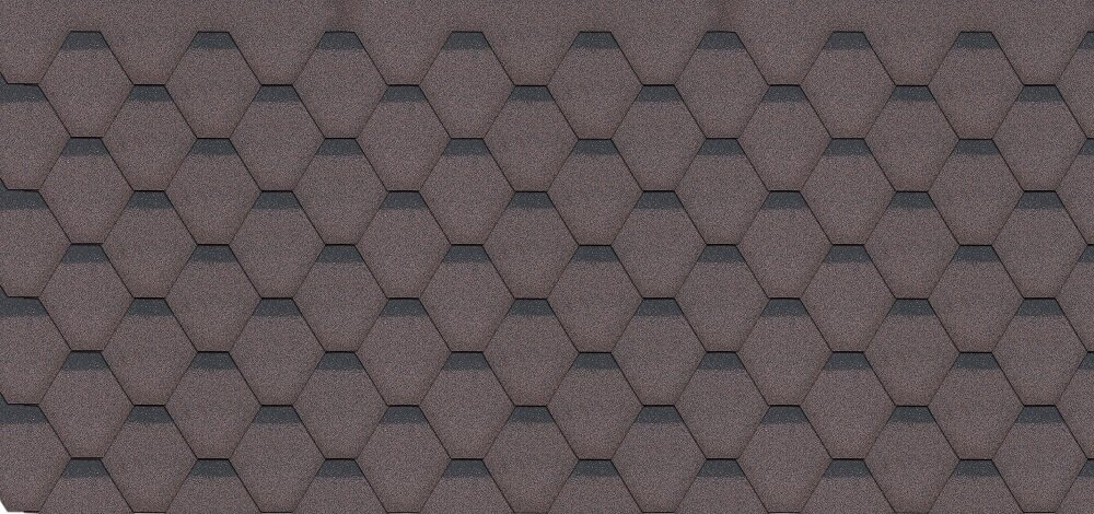 Asfaldisindlite komplekt Hexagonal Rock H335BROWN, pruun цена и информация | Katuse aluskatted | kaup24.ee