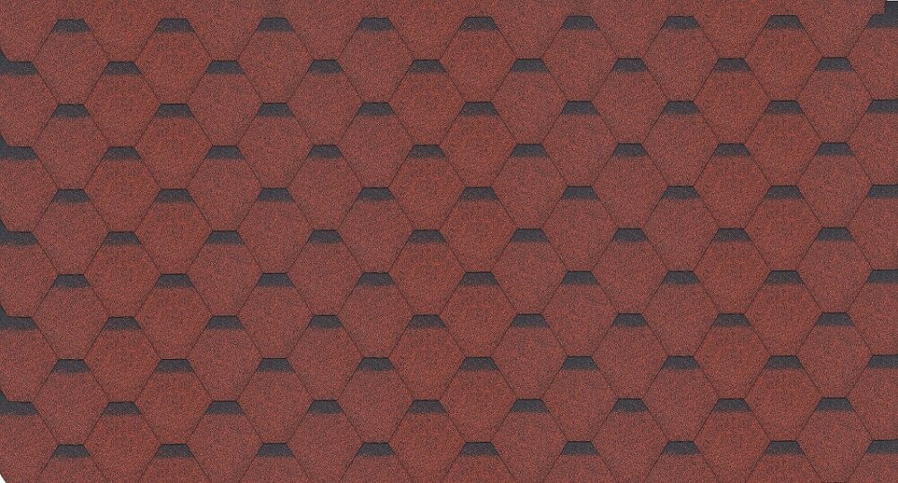 Asfaldisindlite komplekt Hexagonal Rock H369RED, punane цена и информация | Katuse aluskatted | kaup24.ee