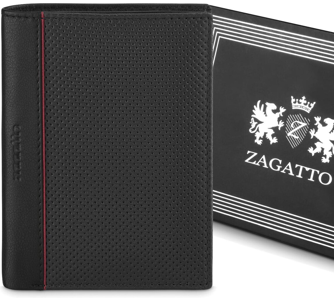 Meeste rahakott Zagato ZG-N4-F14 BLACK-RED hind ja info | Meeste rahakotid | kaup24.ee