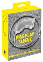 Рукав для пениса с трубочкой Piss Play, прозрачный цена и информация | Эрекционные кольца, насадки на пенис | kaup24.ee