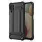Telefoniümbris Hybrid Armor Case Tough Rugged Cover for Samsung Galaxy A12 / Galaxy M12, must hind ja info | Telefoni kaaned, ümbrised | kaup24.ee