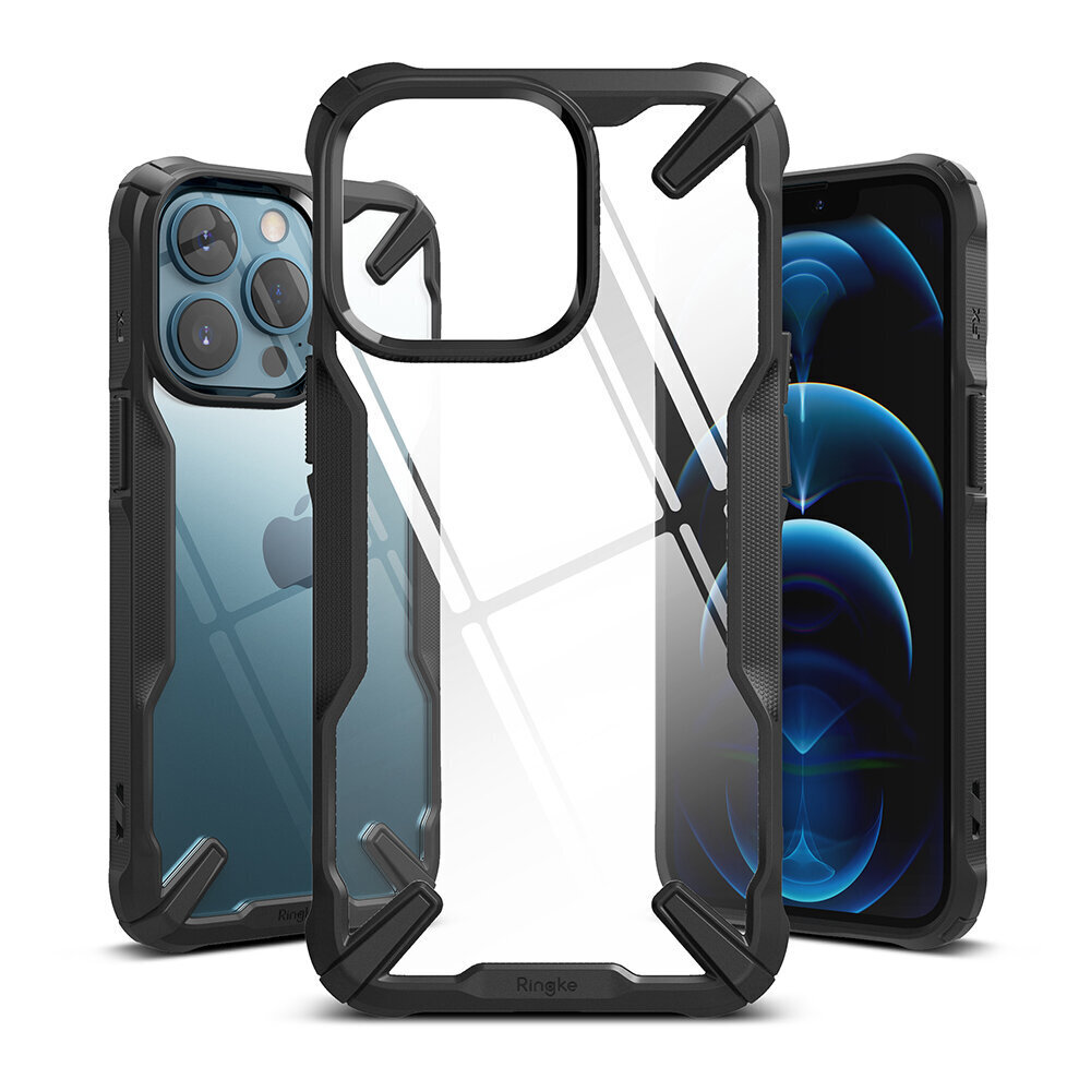 Telefoniümbris Ringke Fusion X durable PC Case with TPU Bumper for iPhone 13 Pro black (FX550E55), must hind ja info | Telefoni kaaned, ümbrised | kaup24.ee