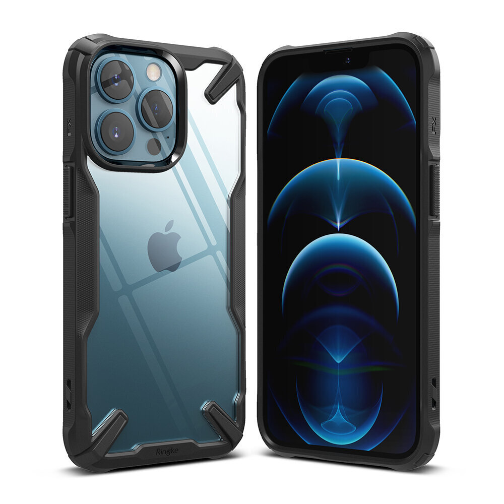 Telefoniümbris Ringke Fusion X durable PC Case with TPU Bumper for iPhone 13 Pro black (FX550E55), must hind ja info | Telefoni kaaned, ümbrised | kaup24.ee