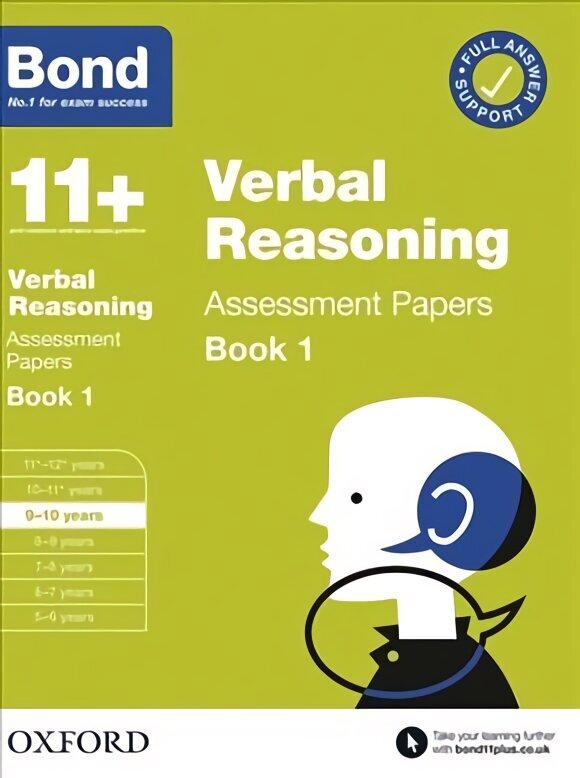 Bond 11plus: Bond 11plus Verbal Reasoning Assessment Papers 9-10 years Book 1 1 цена и информация | Noortekirjandus | kaup24.ee