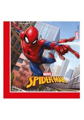Pabersalvrätikud "Spiderman Crime Fighter", 33 x 33 cm, 20 tk 93865 hind ja info | Ühekordsed nõud | kaup24.ee