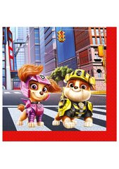 Pabersalvrätikud "Paw Patrol: The Movie" 33 x 33 cm, 20 tk 93388 цена и информация | Праздничная одноразовая посуда | kaup24.ee