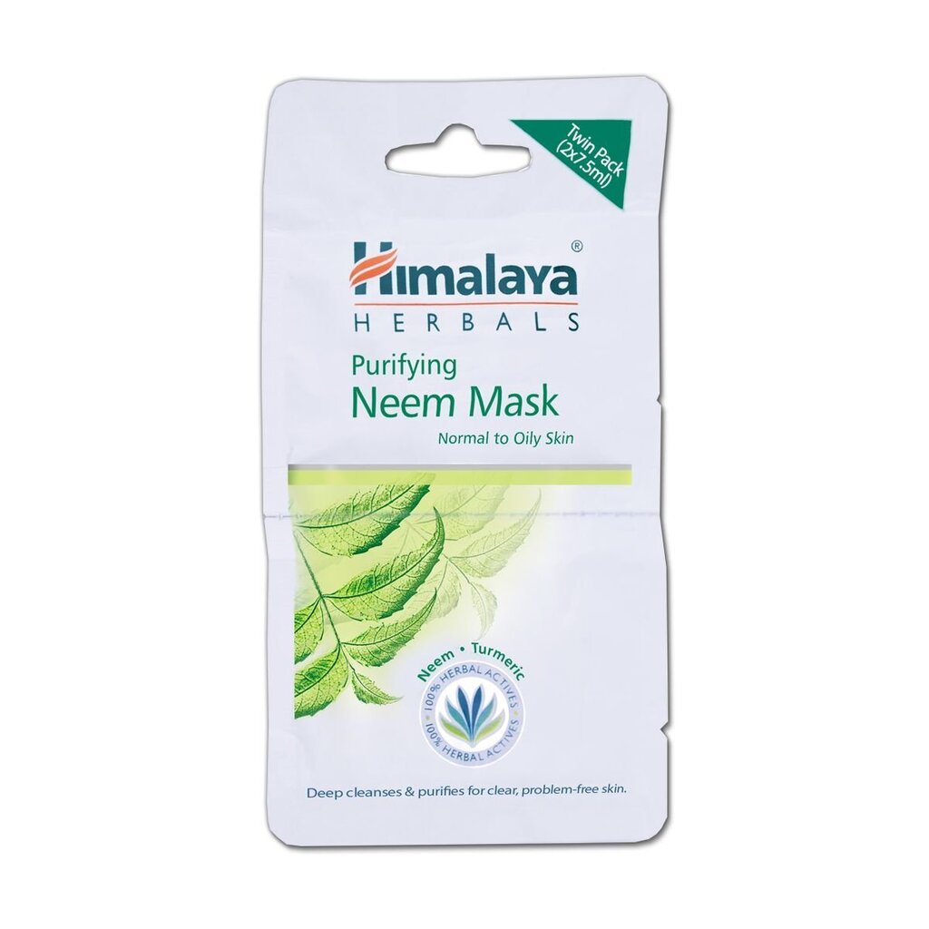 Näomask Himalaya Herbals Purifying Neem Mask, 2 x 7.5 ml hind ja info | Näomaskid, silmamaskid | kaup24.ee