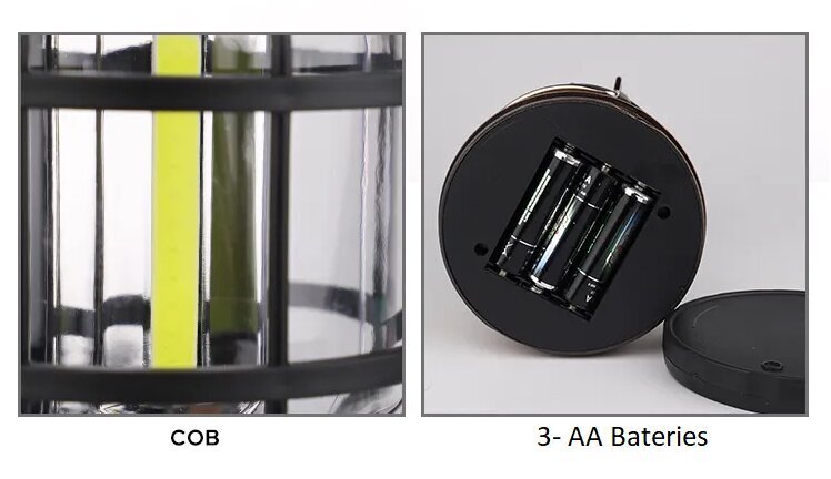 Turistilamp "Benson" 4,5V , 3 x AA - gold цена и информация | Valgustid ja lambid | kaup24.ee