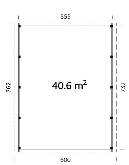 Autovarjualune 2-le autole 40,6 m² valge alusvärviga цена и информация | Kuurid ja aiamajad | kaup24.ee