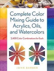 Complete Color Mixing Guide for Acrylics, Oils, and Watercolors: 2,400 Color Combinations for Each цена и информация | Книги об искусстве | kaup24.ee