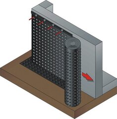 Геомембрана StarkeDach Drain 400, 1 x 20 м цена и информация | Инструменты крепления | kaup24.ee