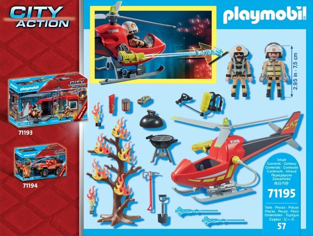 71195 PLAYMOBIL® City Action, Tuletõrjehelikopter hind ja info | Klotsid ja konstruktorid | kaup24.ee