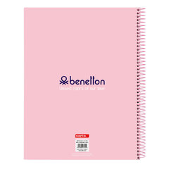 Märkmik Benetton Vichy Pink, A4 formaadis hind ja info | Vihikud, märkmikud ja paberikaubad | kaup24.ee