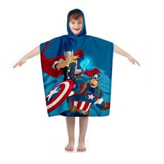 Lasterätik poncho Avengers, 55x110 cm hind ja info | Rätikud, saunalinad | kaup24.ee