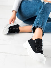 Женские кроссовки на платформе Shelovet, черные цена и информация | Спортивная обувь, кроссовки для женщин | kaup24.ee