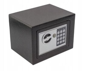 Elektroonilise lukuga seif, must 23 x 17 x 17 hind ja info | Seifid | kaup24.ee