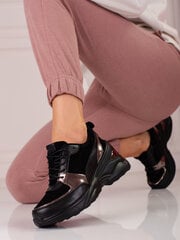 Женские кожаные кроссовки Shelovet, черные  цена и информация | Спортивная обувь, кроссовки для женщин | kaup24.ee