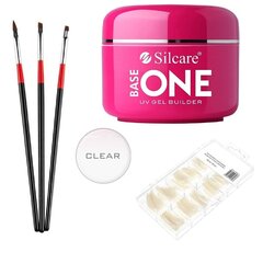 Küünte pikendamise komplekt Silcare Clear küünegeel, 50 g, N12 цена и информация | Лаки для ногтей, укрепители для ногтей | kaup24.ee