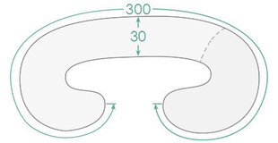 Imetamispadi CebaBaby Jersey DUO 300x30, täpid hind ja info | Imetamispadjad | kaup24.ee