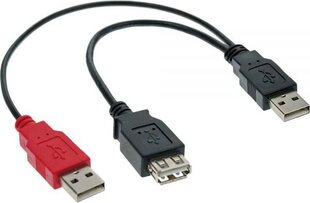 InLine USB-A - 2x USB-A 0.2 m (34510Z) hind ja info | Mobiiltelefonide kaablid | kaup24.ee
