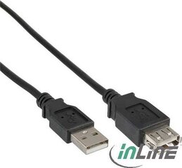 InLine USB-A - USB-A 1 m (34610B) hind ja info | Mobiiltelefonide kaablid | kaup24.ee