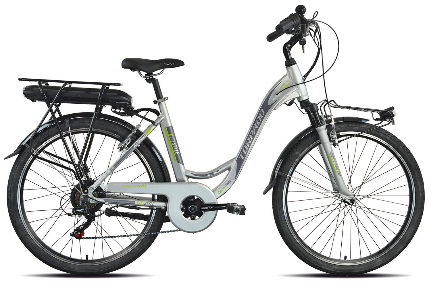 Elektriline jalgratas Torpado Afrodite T255A, hõbedane värv hind ja info | Elektrirattad | kaup24.ee