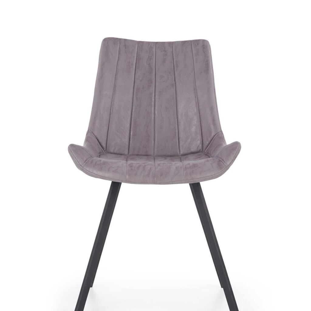 4 tooli komplekt K279, hall/must hind ja info | Söögilaua toolid, köögitoolid | kaup24.ee