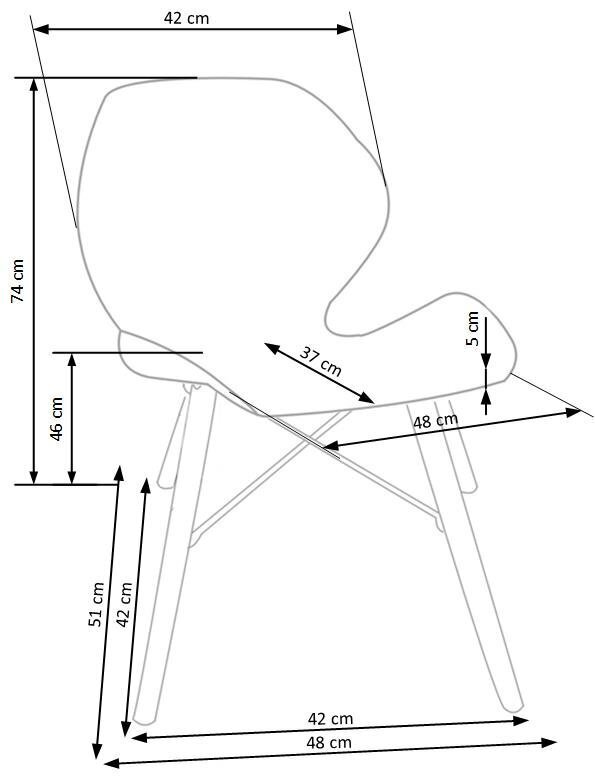 Tool K281, valge hind ja info | Söögilaua toolid, köögitoolid | kaup24.ee