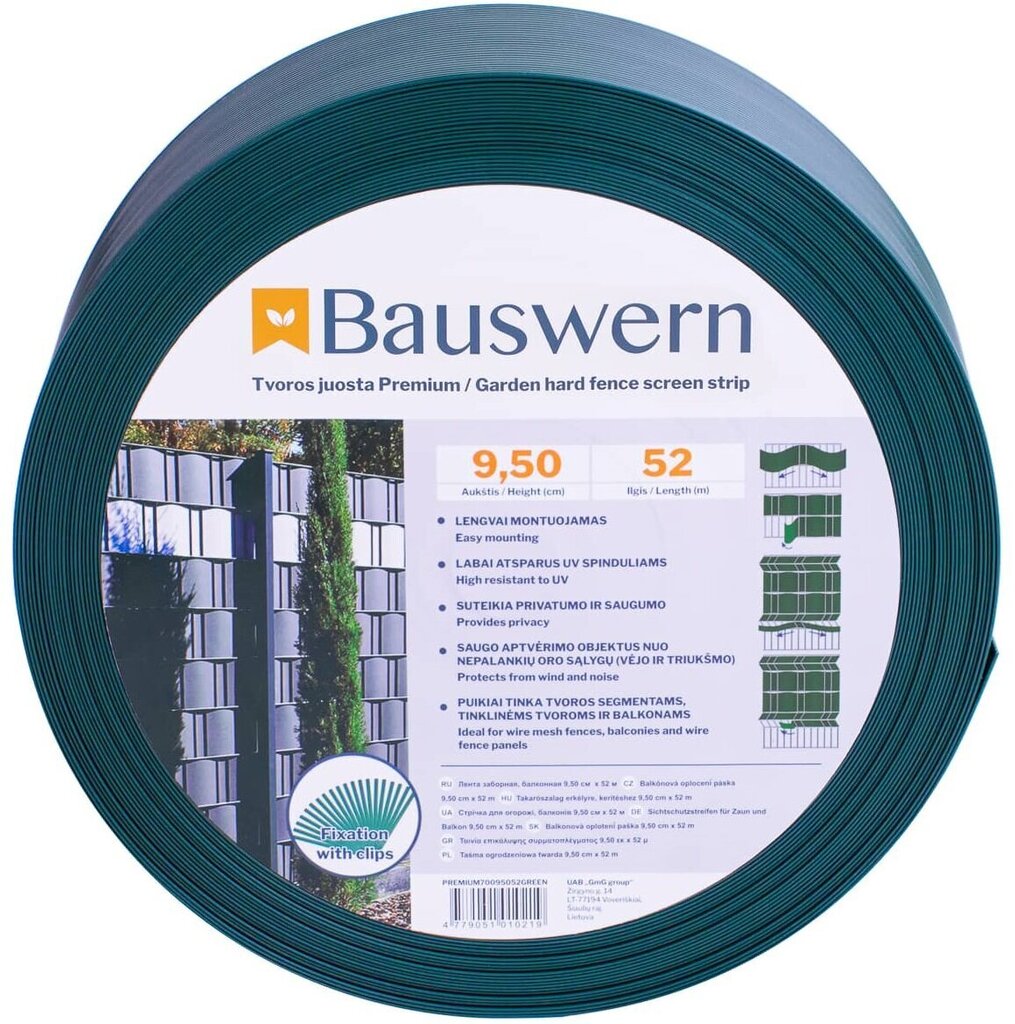 Aia lint Bauswern premium, 52 x 0,095 m (700 g/m²) Roheline hind ja info | Aiad ja tarvikud | kaup24.ee