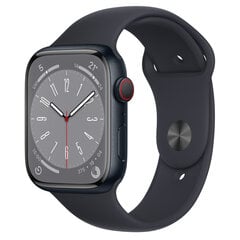 Apple Watch Series 8 45mm GPS + Cellular Aluminum Midnight (обновленный, состояние A) цена и информация | Смарт-часы (smartwatch) | kaup24.ee