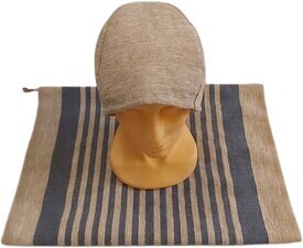 Komplekt: saunamüts ja linane rätik 50cm x 145cm hind ja info | Sauna aksessuaarid | kaup24.ee